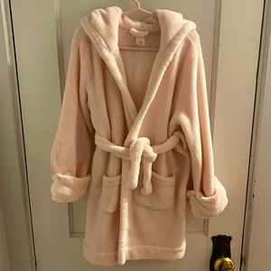 Gap Girls Fleece Robe Pink Hood 6